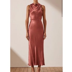 HIGH NECK MIDI DRESS • SHONA JOY